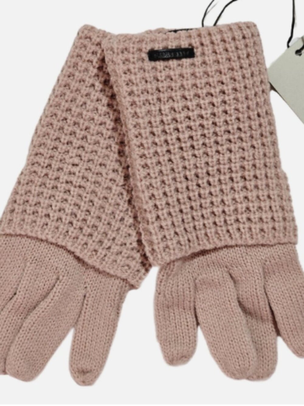 AllSaints Mixed Stitch Gloves Misty Rose Pink NWT